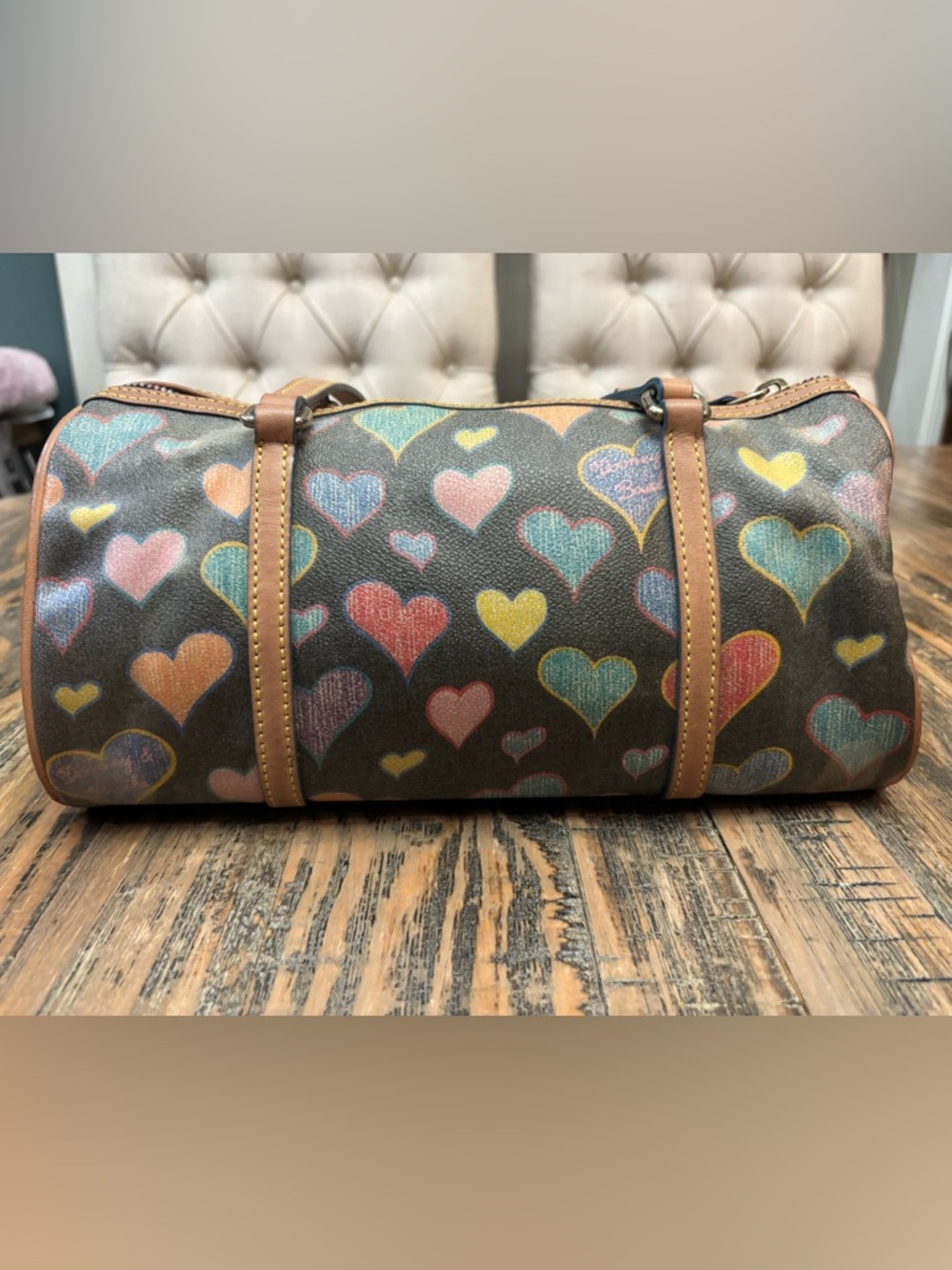 Dooney & Bourke Crayon Doodle Barrel Bag - Picture 2 of 16